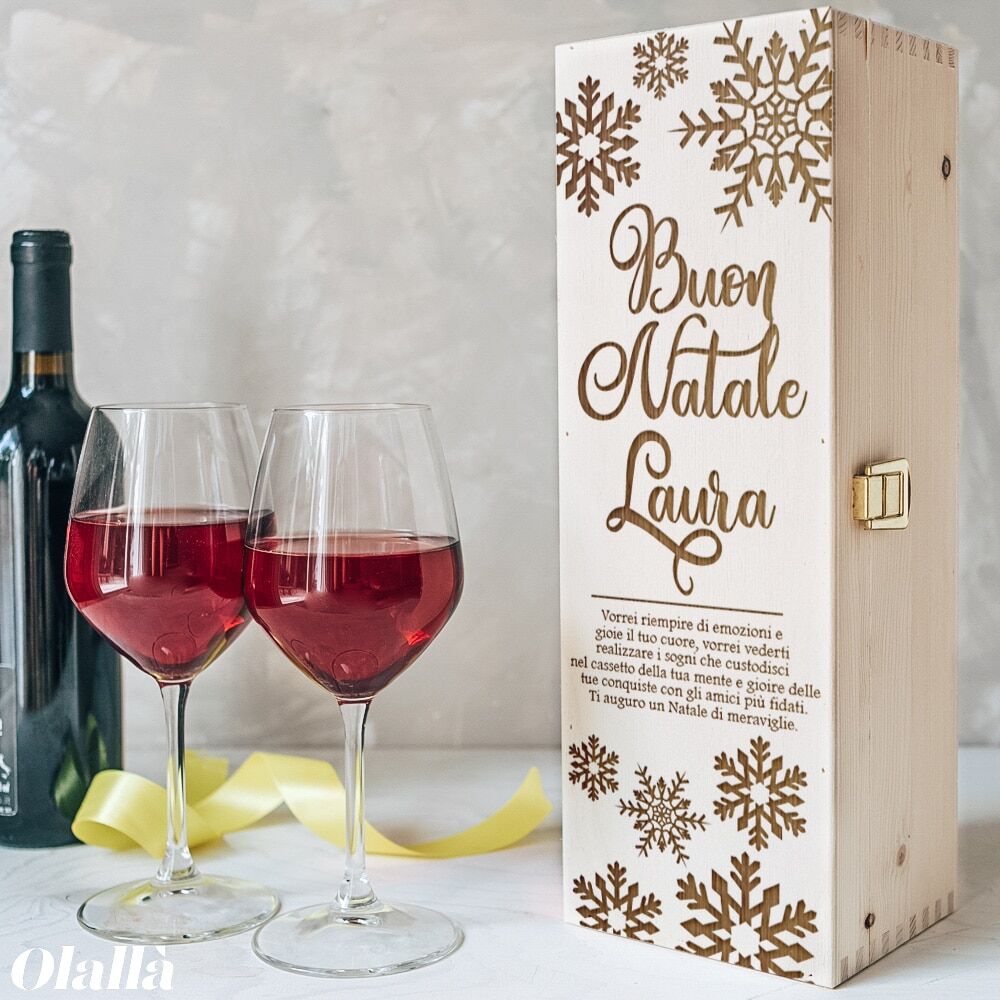 Cassettina Natale Fiocchi Personalizzata Regalo