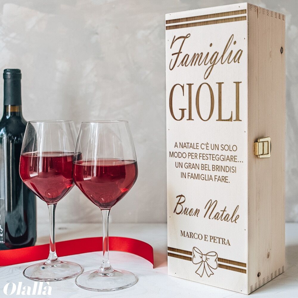 Cassettina Natale Fiocco Personalizzata Regalo Famiglia