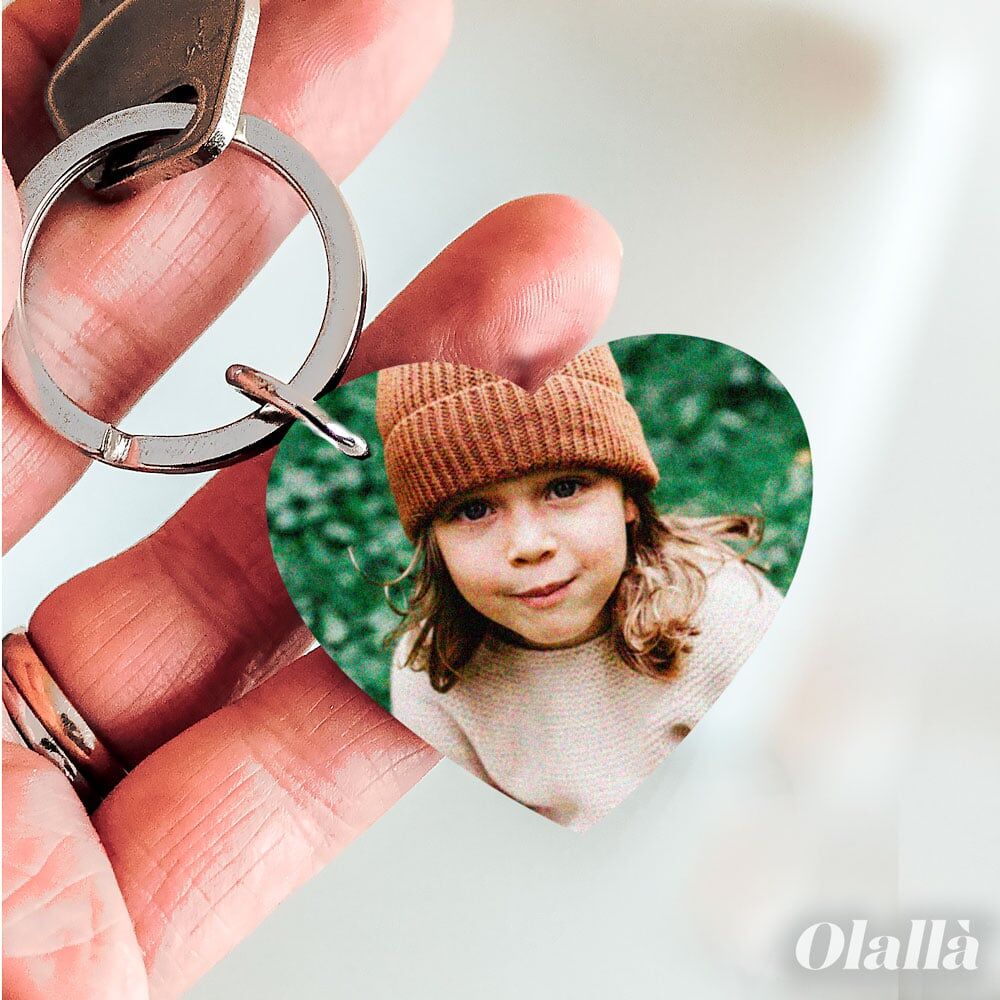 Portachiavi Legno Stampa Papa Personalizzato Fotoe34