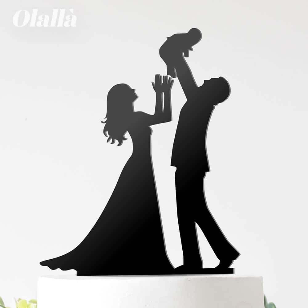 Cake Topper Sposi Sagome Coppia Neonato