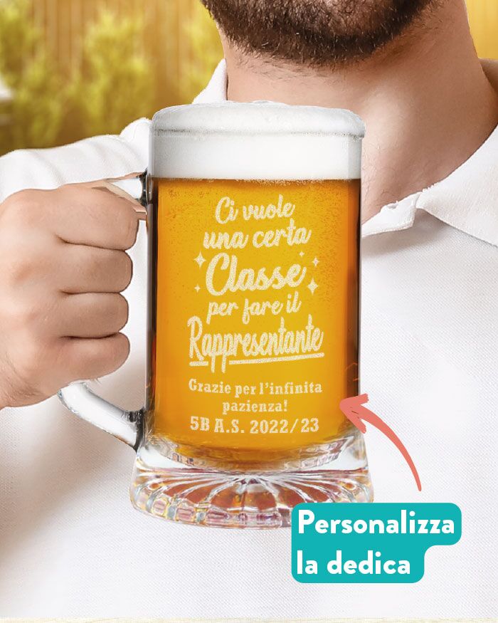 Boccale Birra Regalo Personalizzato Rappresentante Di Classe07