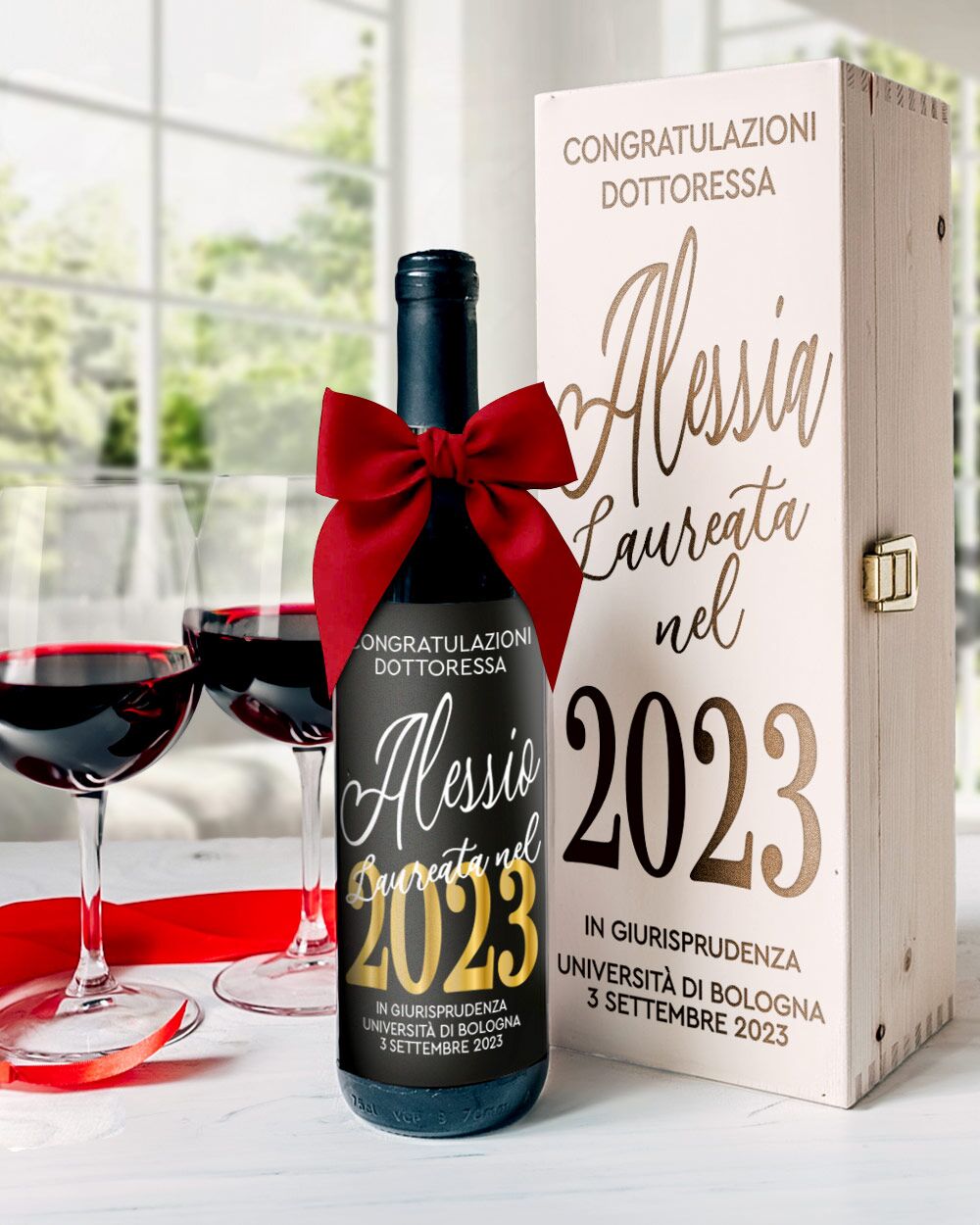Bottiglia Cassettina Personalizzata Regalo Laurea
