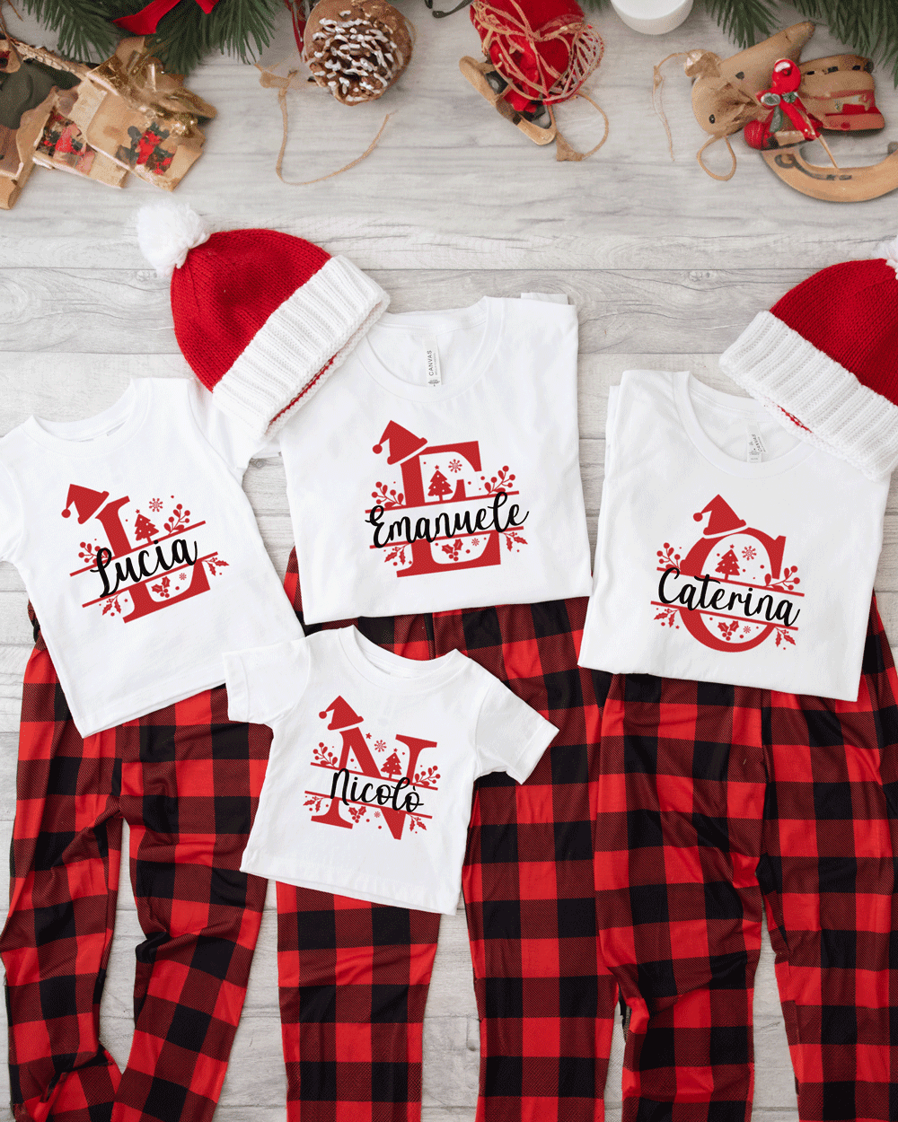 Magliette Natalizie Famiglia Set