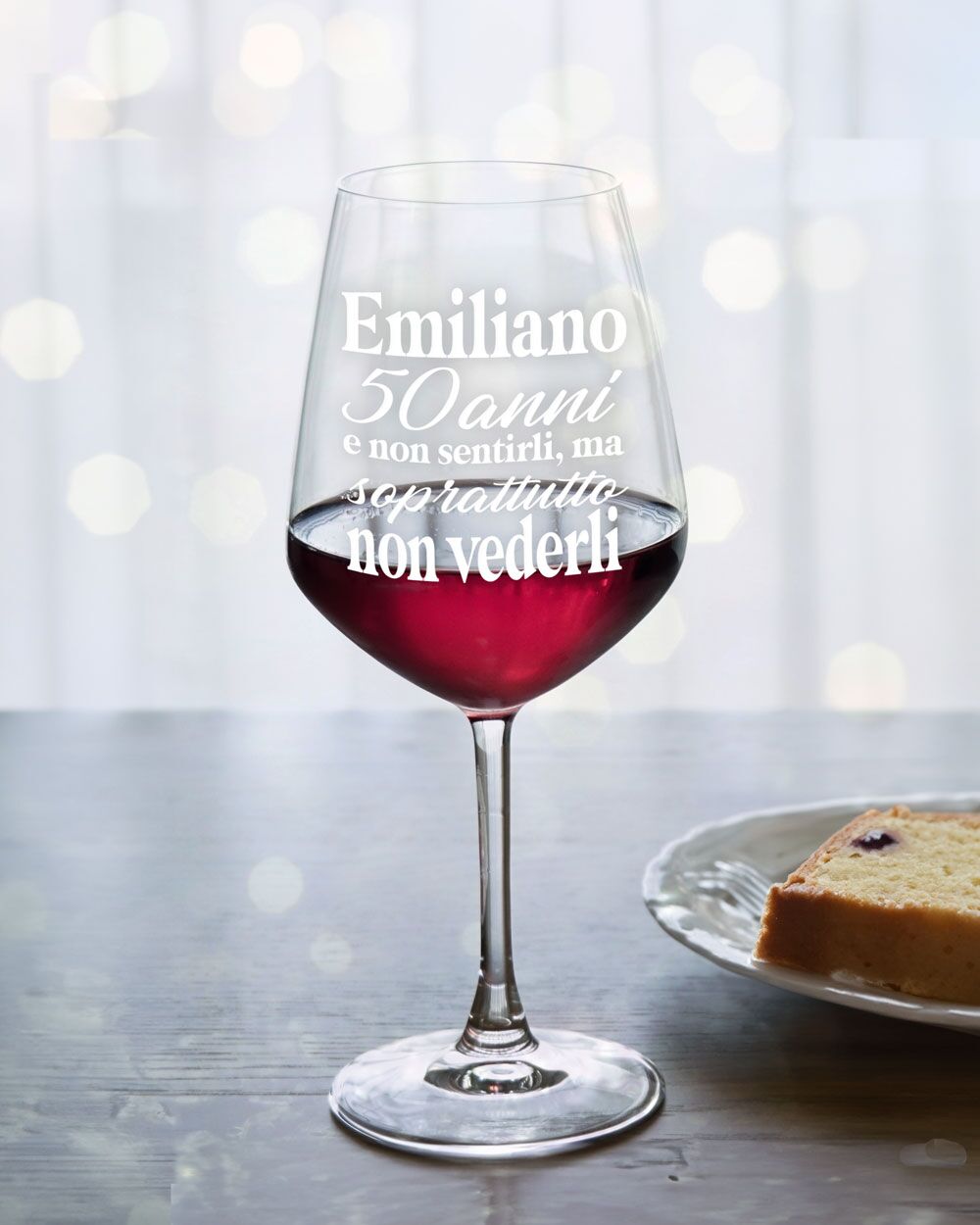 Bicchiere Calice 50 Anni Non Sentirli Vederli Compleanno Personalizzato33