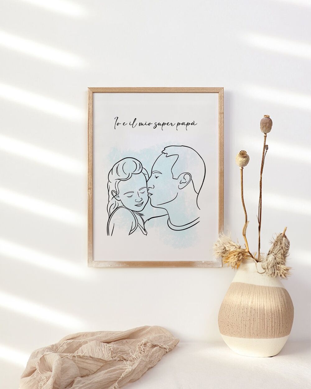 lineart-illustrazione-papa-regalo