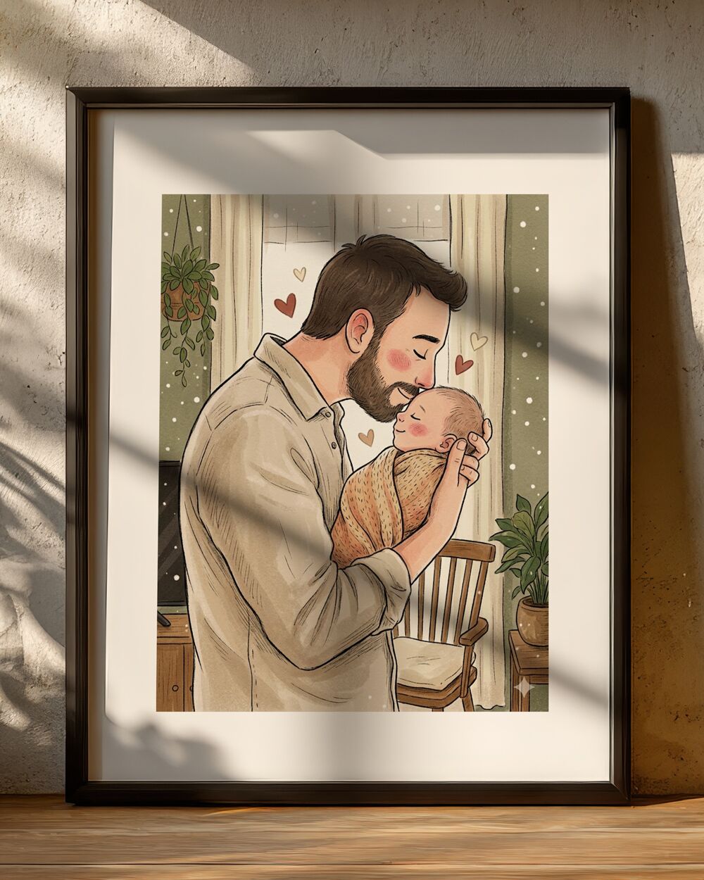 RITRATTO Illustrazione Papa Bambini Personalizzata Fumetto34