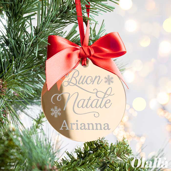 Decorazione Pallina Albero Personalizzata Buon Natale 2i