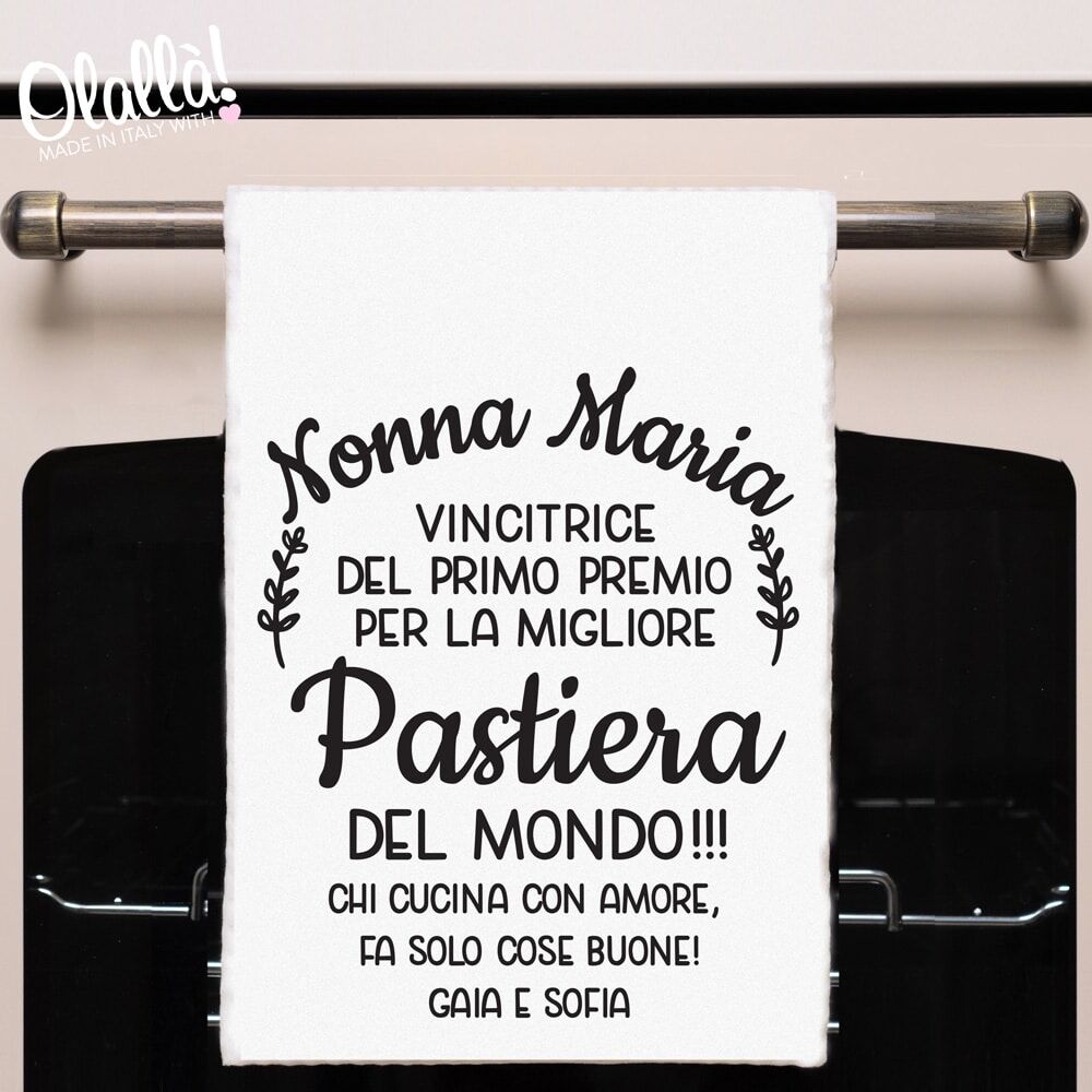 Strofinaccio Cucina Personalizzato Nonna MIGLIORE2