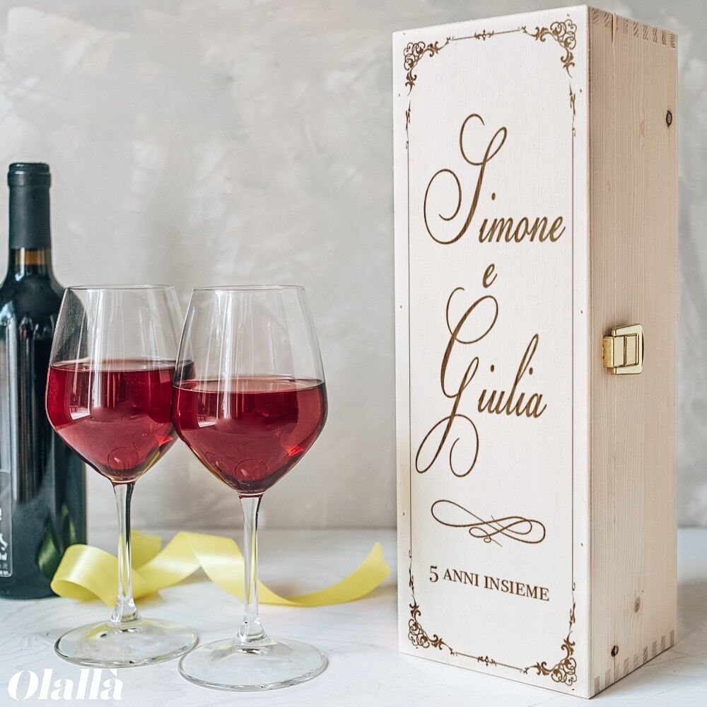 Cassettina Vino Personalizzata Anniversario Bn2 1