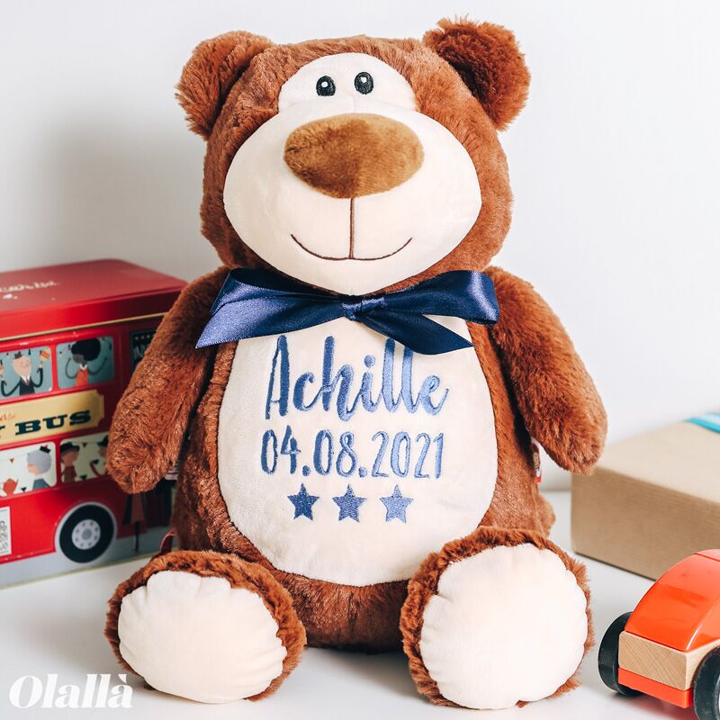 Orsacchiotto Peluche Personalizzato Ricamo Nascita