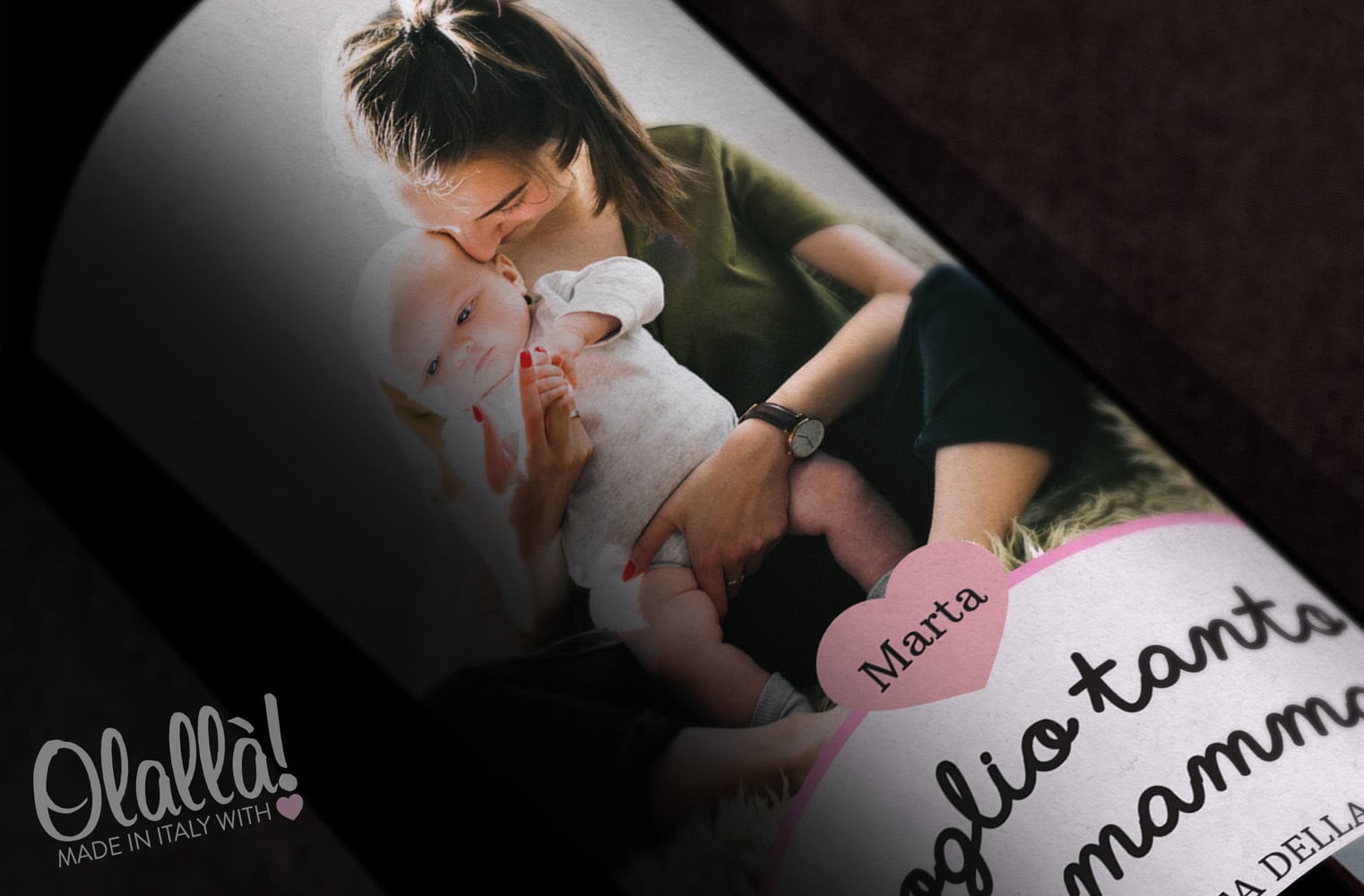 Bottiglia Personalizzata con Foto e Dedica "Ti Voglio Tanto Bene Mamma" - Idea Regalo Festa della Mamma - immagine 5