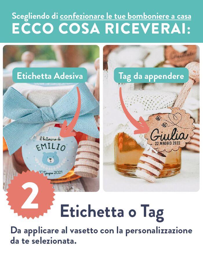 Vasetti di Miele 125 gr Stile Country con Juta Avorio - Bomboniere Nozze d'Oro - immagine 4