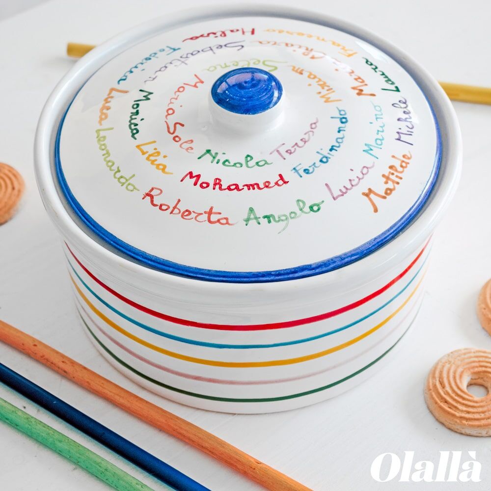 Biscottiera in Ceramica Personalizzata - Idea Regalo per Maestra o Insegnante - immagine 7