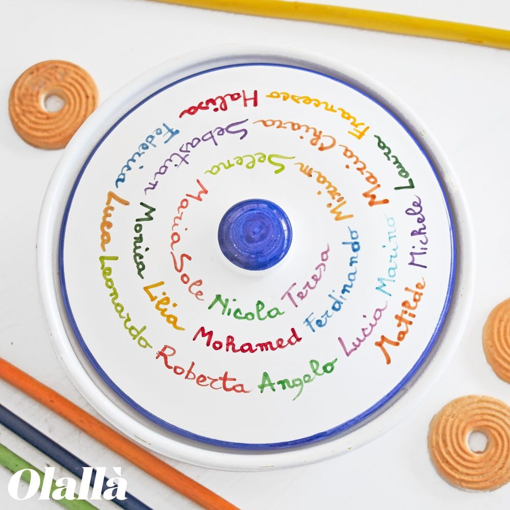 Biscottiera in Ceramica Personalizzata - Idea Regalo per Maestra o Insegnante - immagine 5