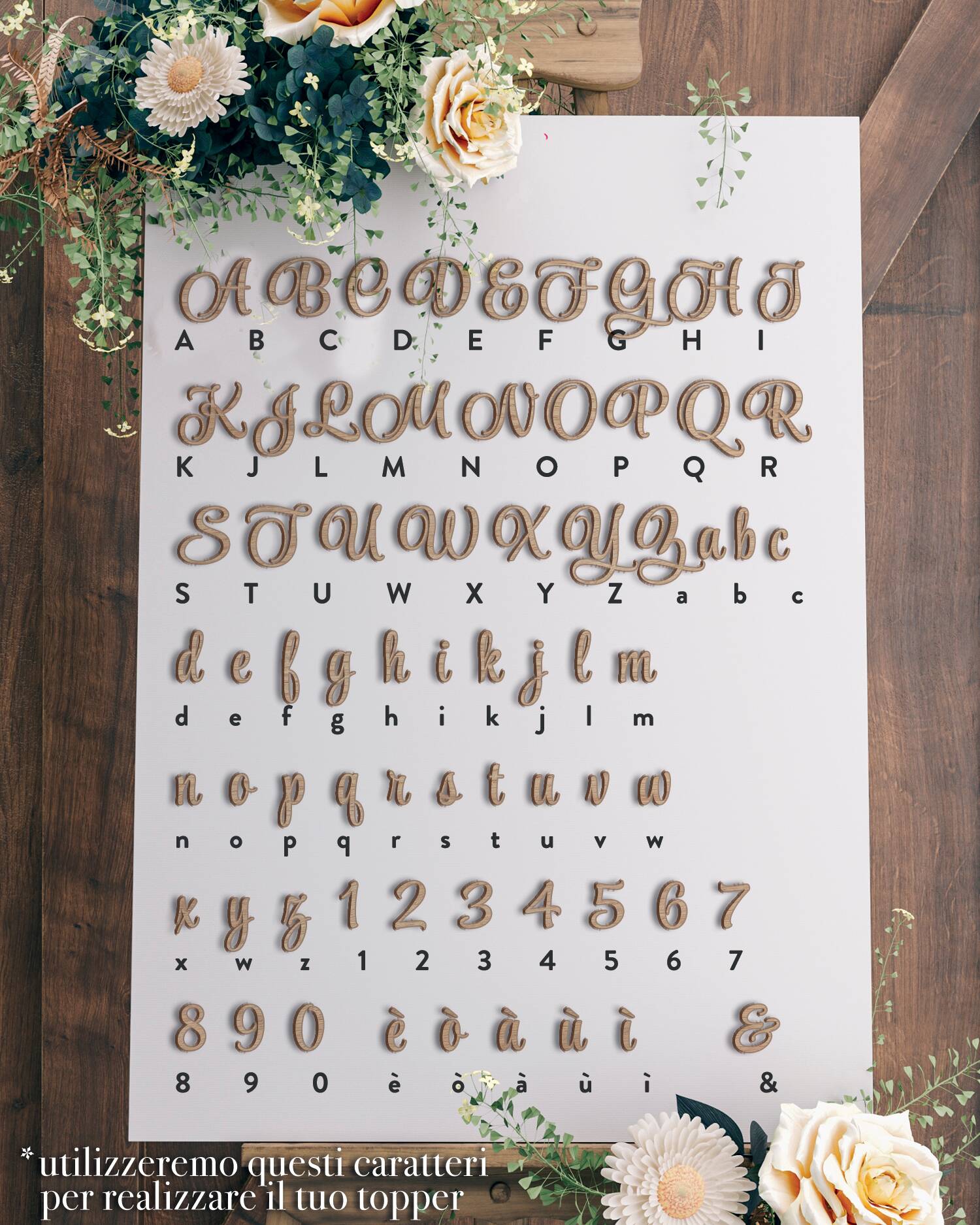 Caratteri Cake Toppers Legenda Style