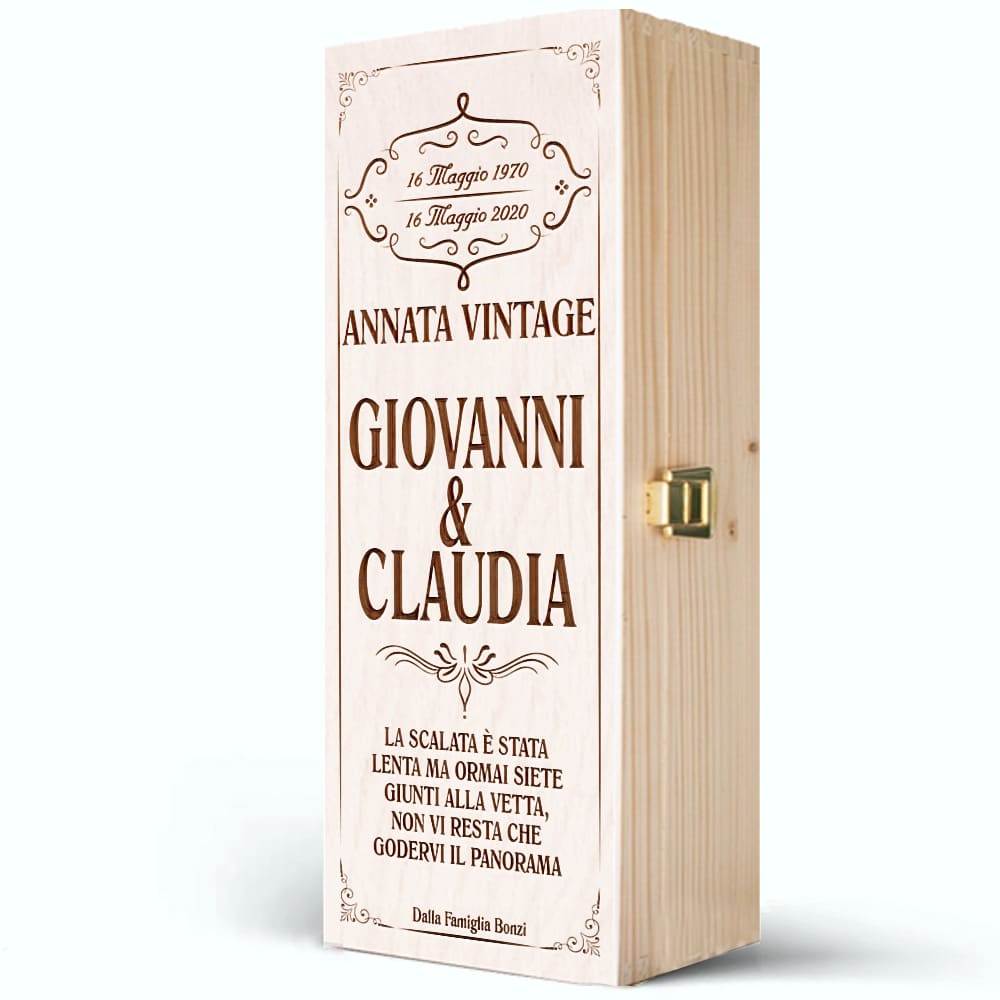 Cassettina Anniversario Personalizzata Vino Annata Vintage2