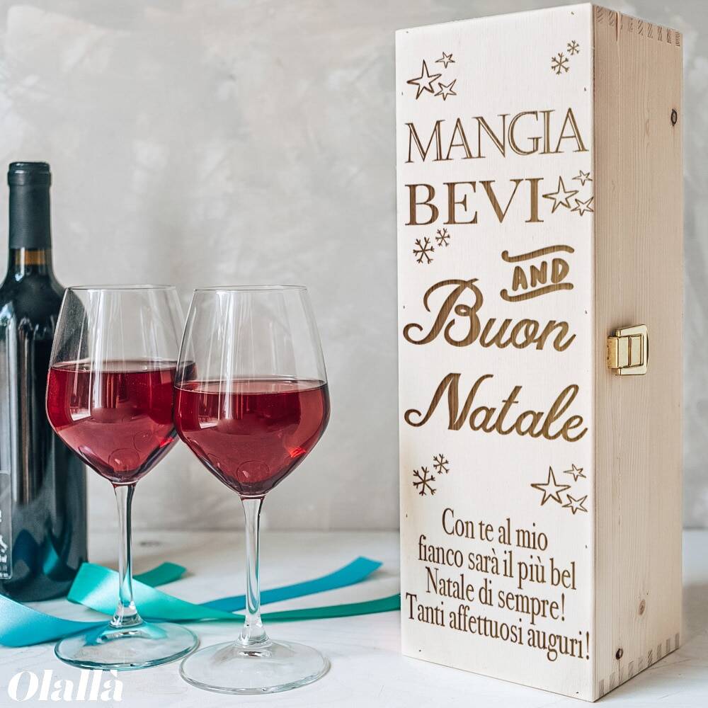 CASSETTINA VINO NATALE PERSONALIZZATO AMICI REGALO 3