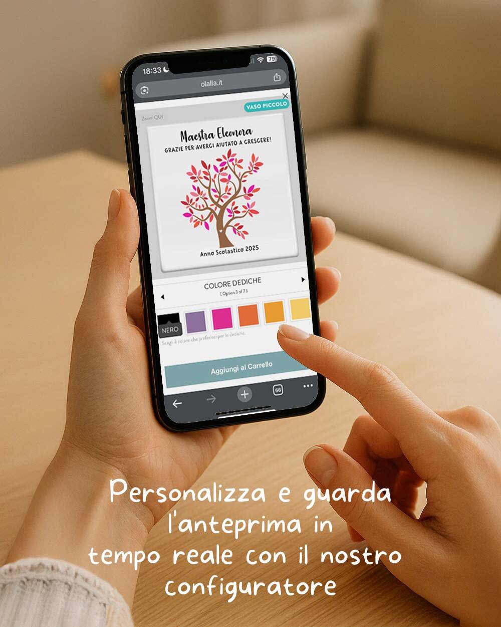 Vaso Maestre Albero Della Vita Olalla Regalo Personalizzato Fine Anno 1