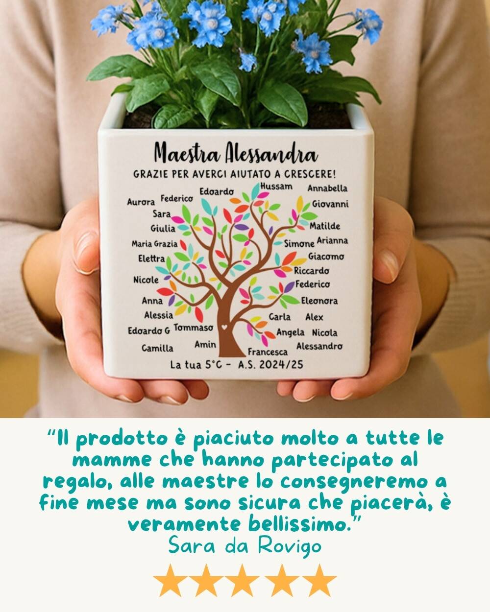 Vaso Maestre Albero Della Vita Olalla Regalo Personalizzato Fine Anno 10