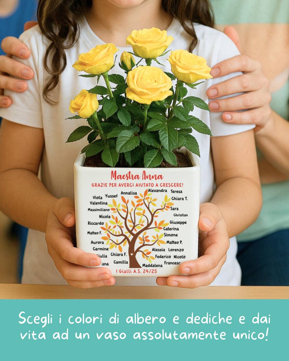 Vaso Maestre Albero Della Vita Olalla Regalo Personalizzato Fine Anno 16