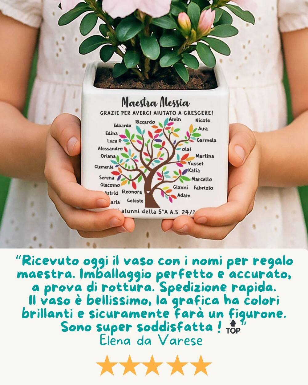 Vaso Maestre Albero Della Vita Olalla Regalo Personalizzato Fine Anno 6