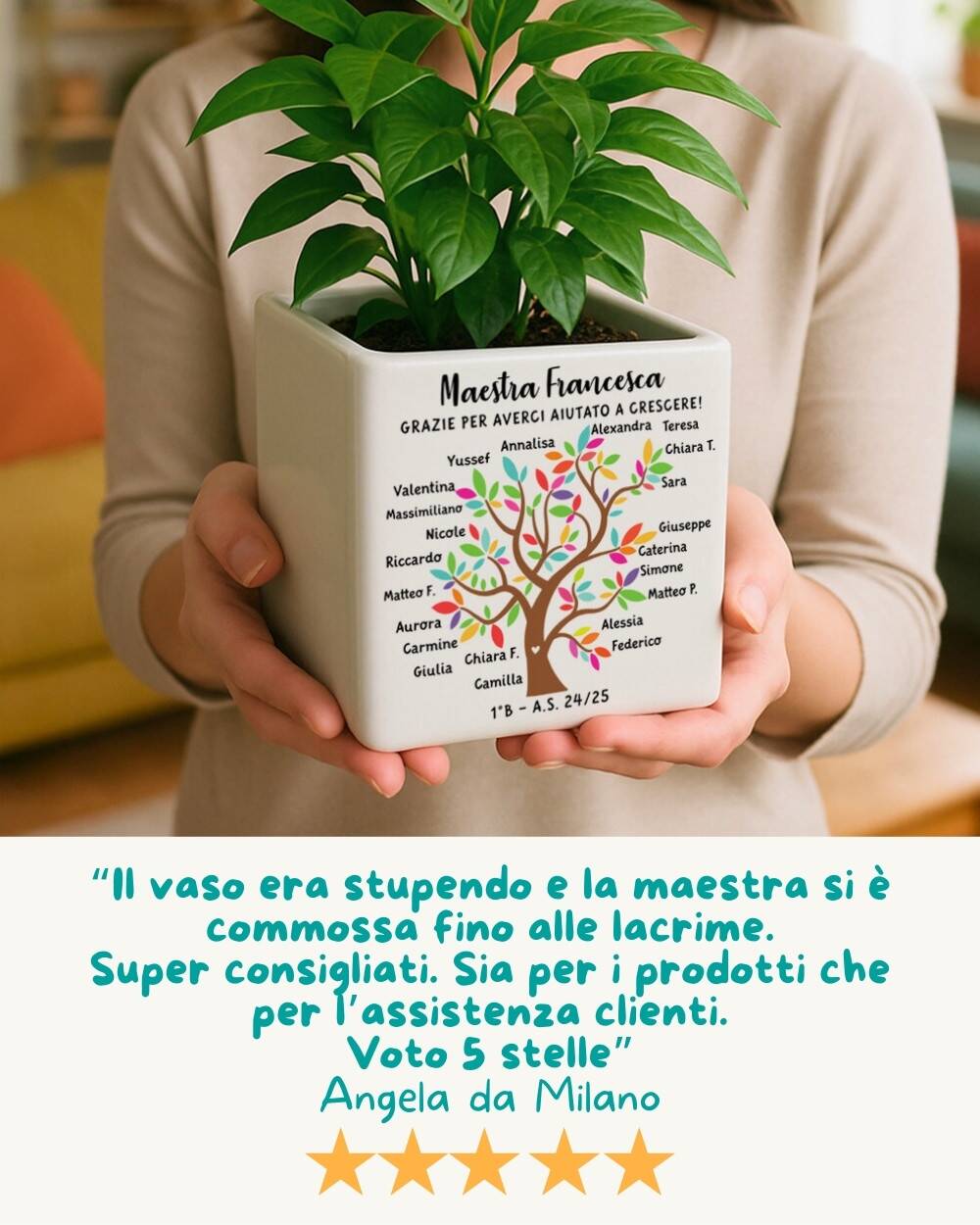 Vaso Maestre Albero Della Vita Olalla Regalo Personalizzato Fine Anno 7