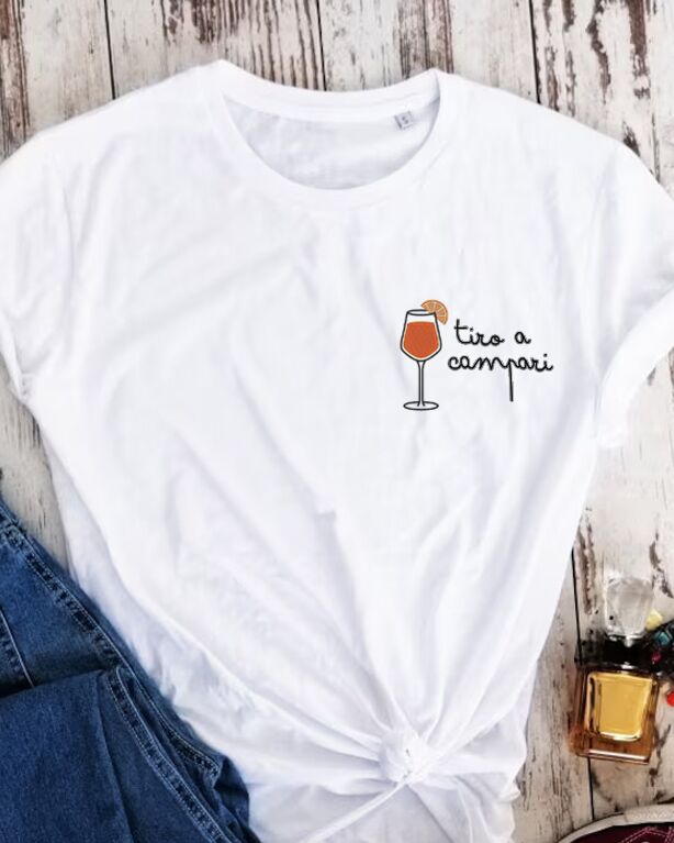 Maglietta Personalizzata Ricamo Tiro A Campari 1