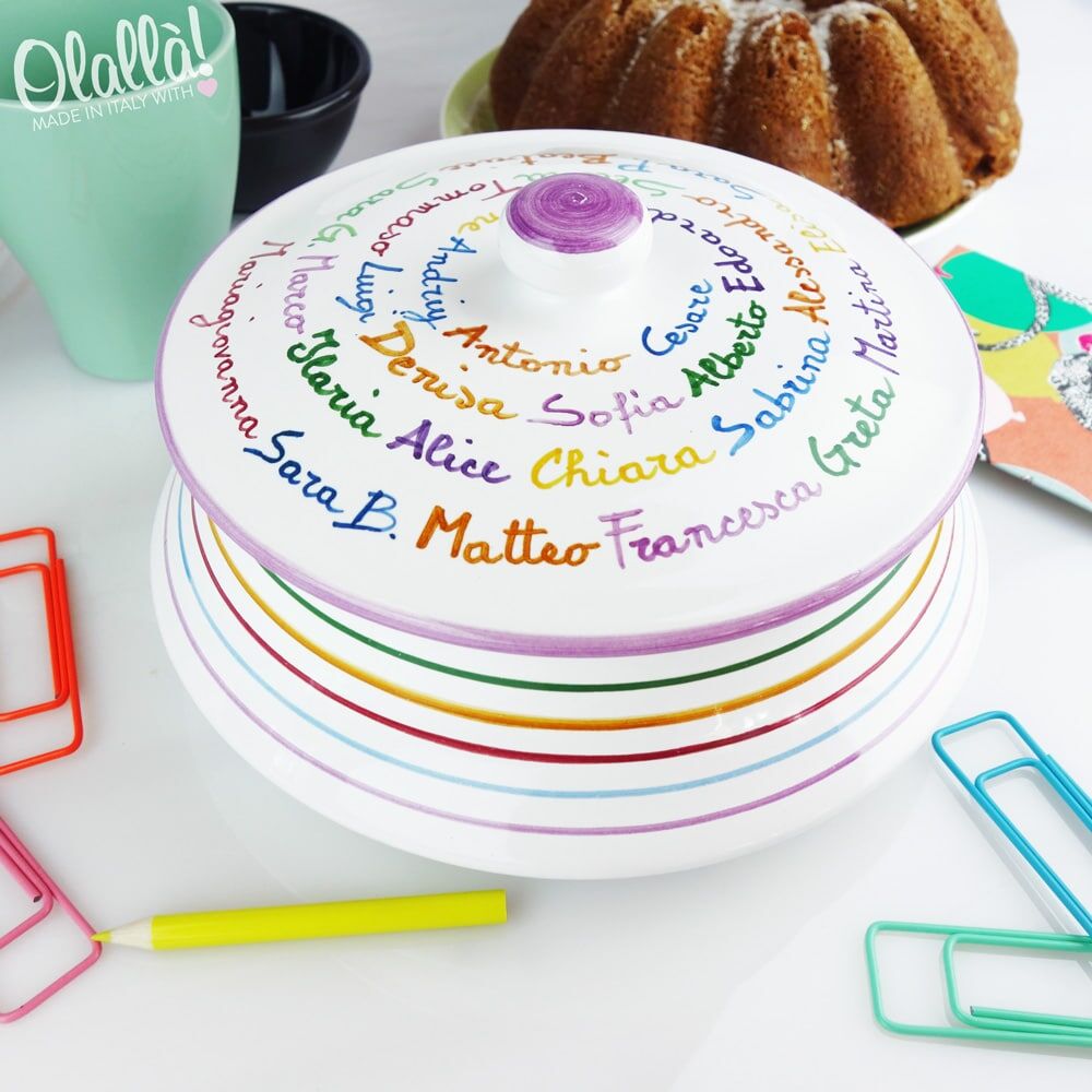Biscottiera Regalo Maestre Personalizzata Nomi Bimbi