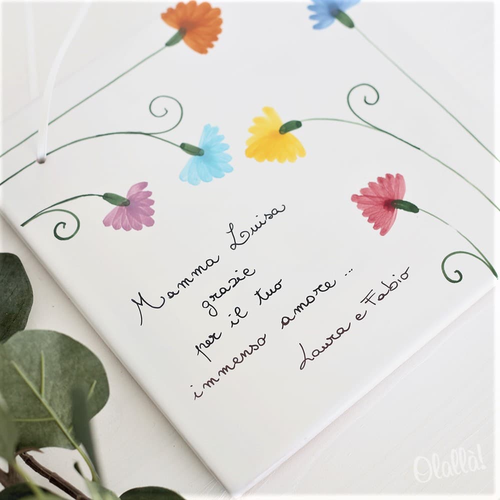 Targhetta Ceramica Personalizzata Mamma Famiglia 5