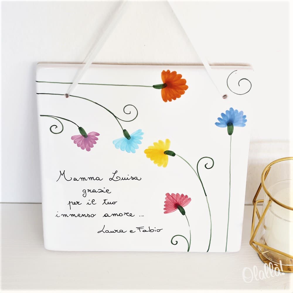 Targhetta Ceramica Personalizzata Mamma Famiglia 6