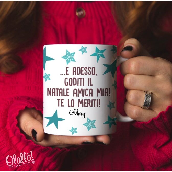 Tazza Stelle Natale Cappello Babbo Natale1