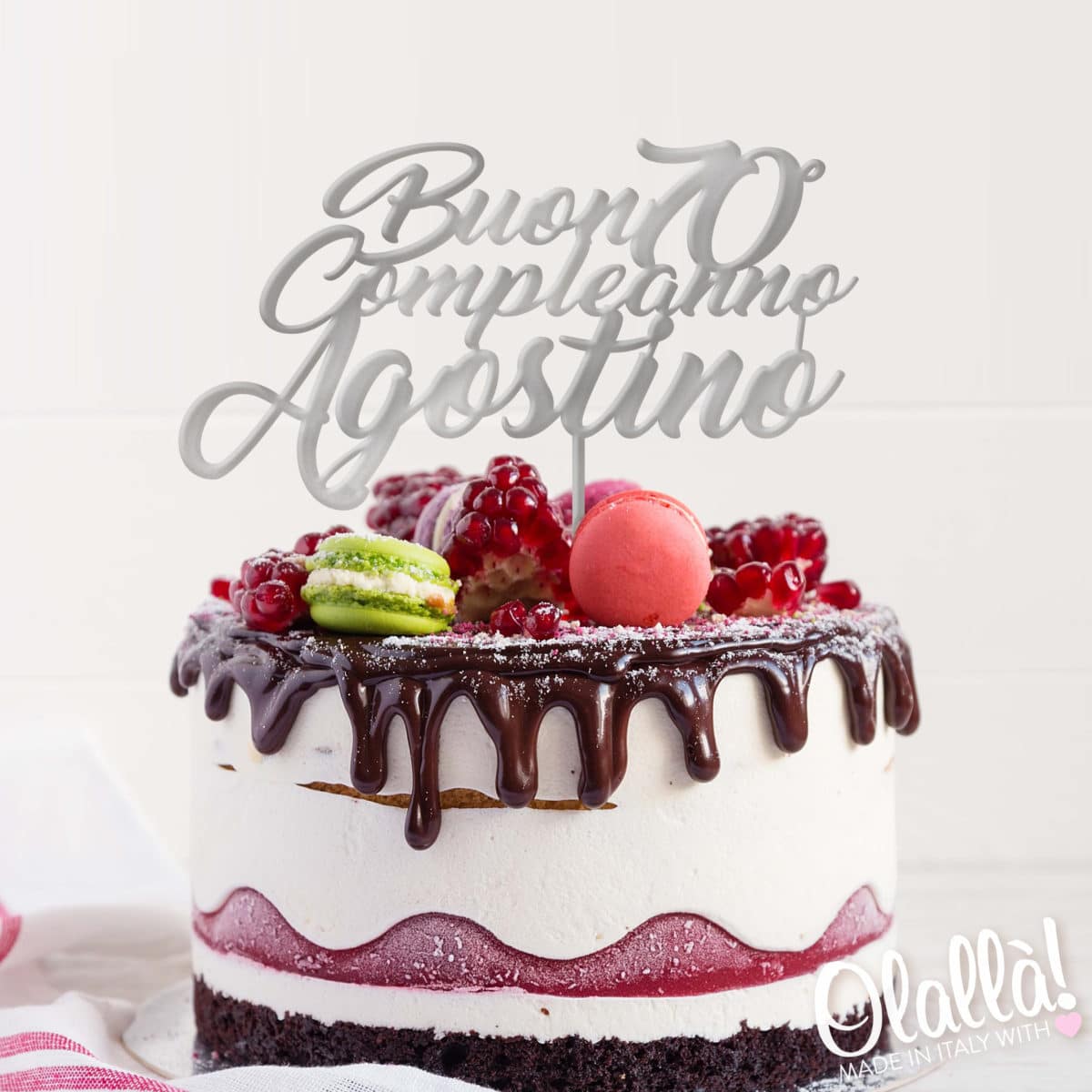 Cake Topper 70 Compleanno Personalizzato