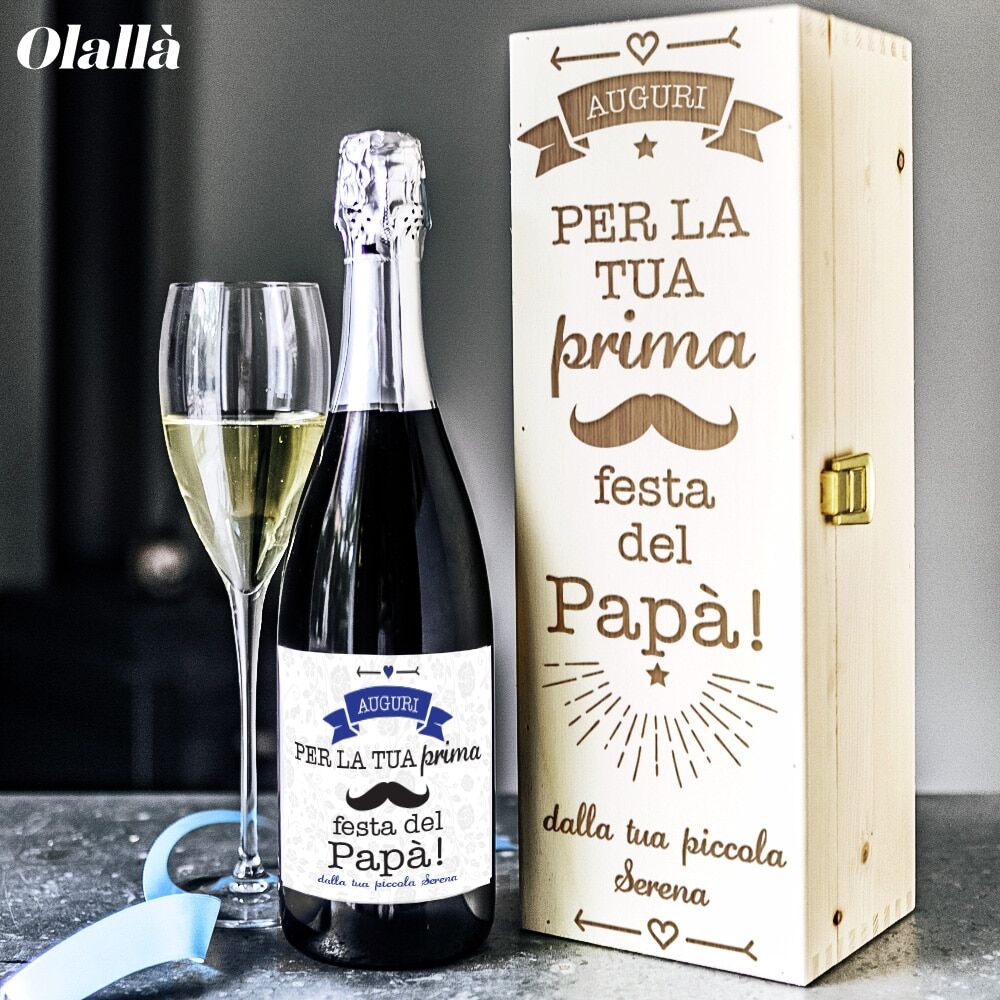 Bottiglia Cassettina Prima Festa Papa Personalizzata4 1