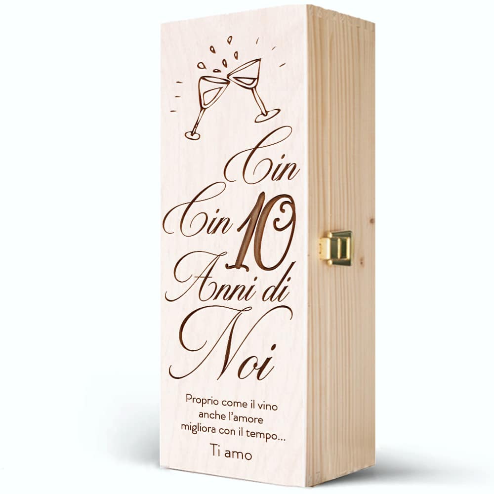 Cassettina Anniversario Personalizzata Vino Regalo52