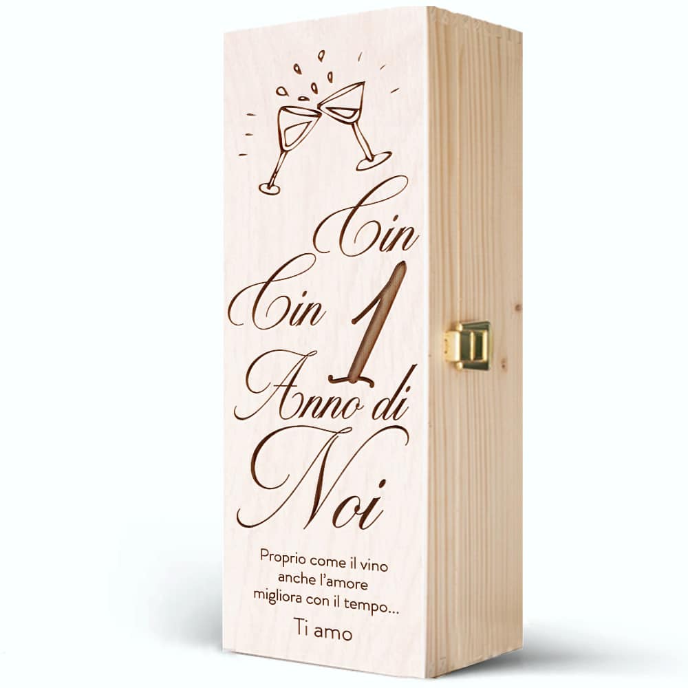Cassettina Anniversario Personalizzata Vino Regalo572
