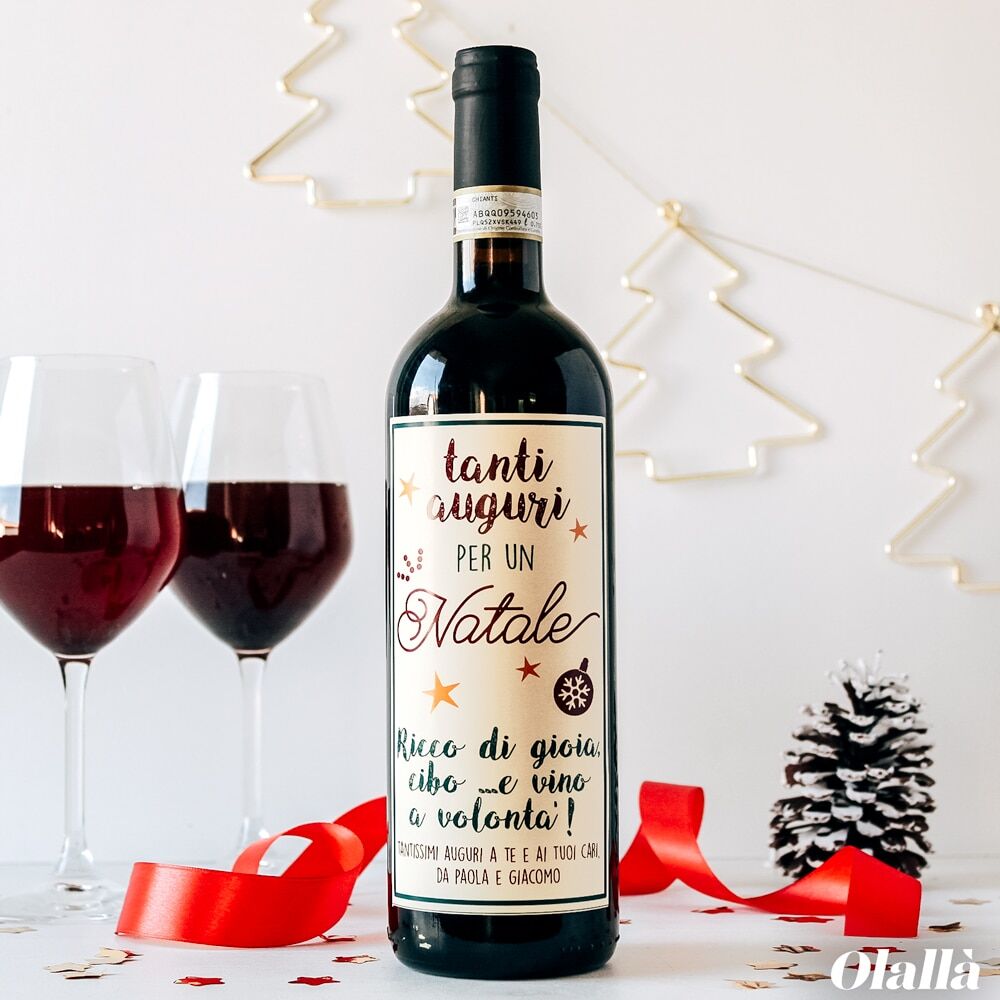 BOTTIGLIA Personalizzata Buon Natale Elegante2