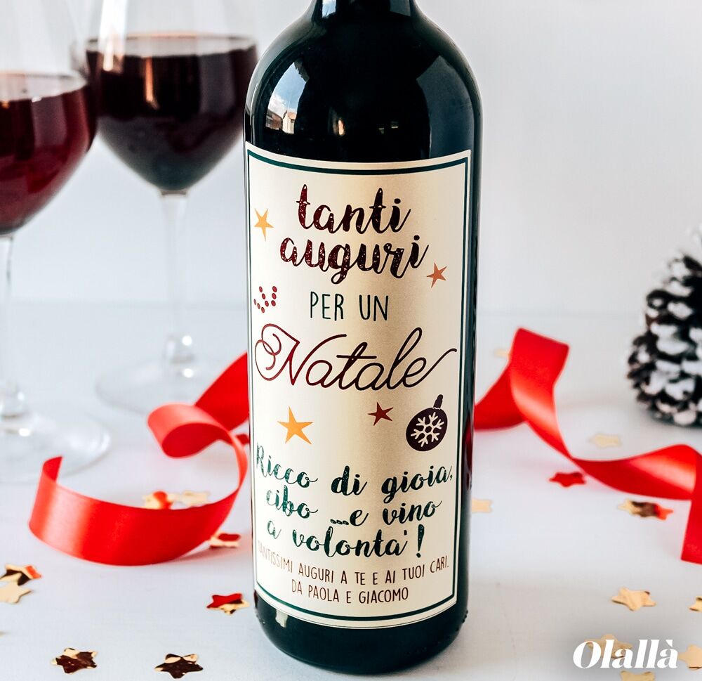 BOTTIGLIA Personalizzata Buon Natale Elegante22