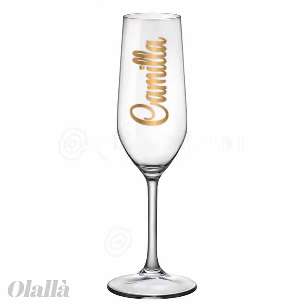 Flute Nome Regalo Personalizzato Svolazzante Natale Scontorno