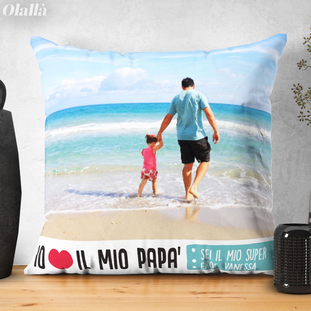 Cuscino Foto Papa Amore Personalizzato2