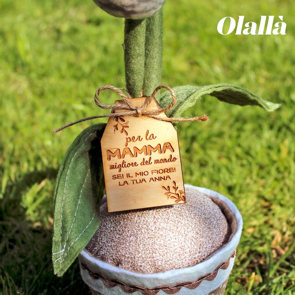 Targhetta Personalizzata Regalo Fiore