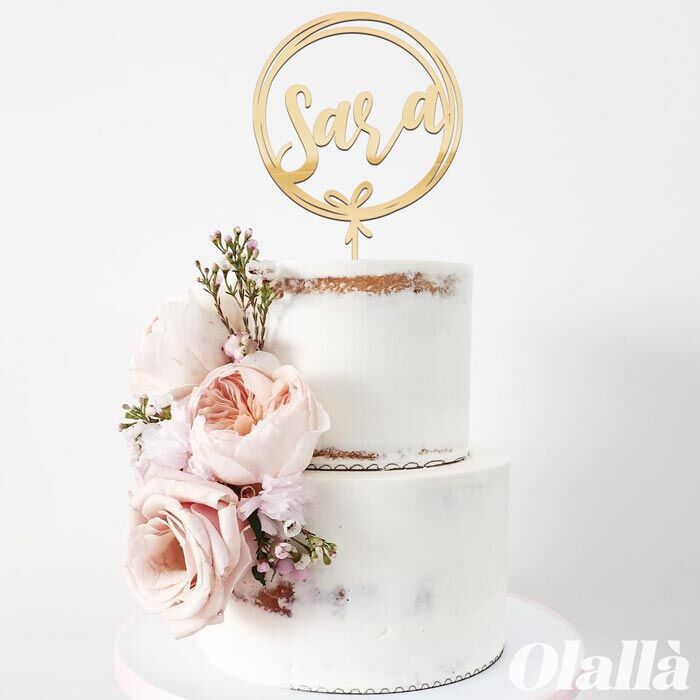 Cake Topper Nome Palloncino