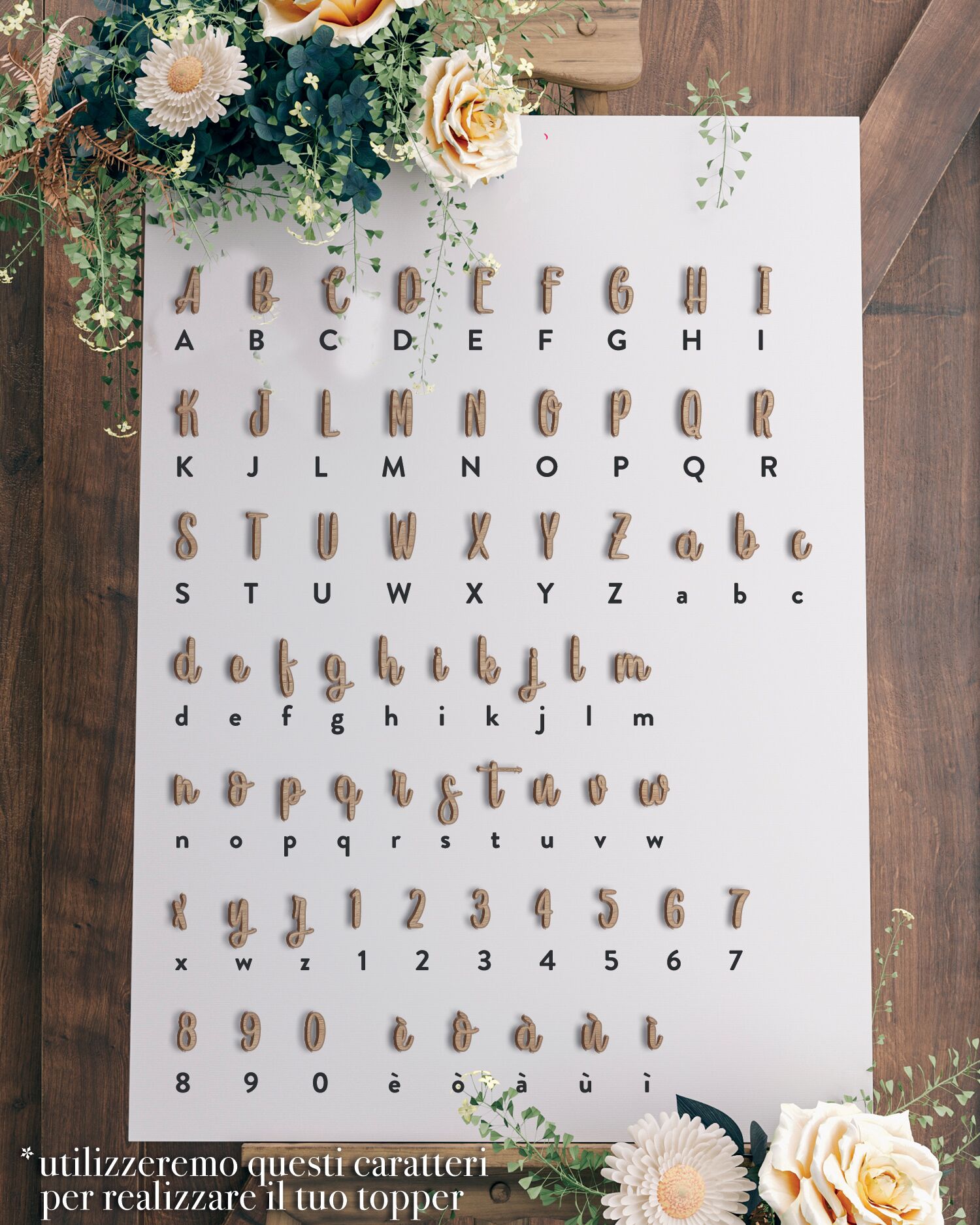 Caratteri Cake Toppers Legenda Sweet Hipster