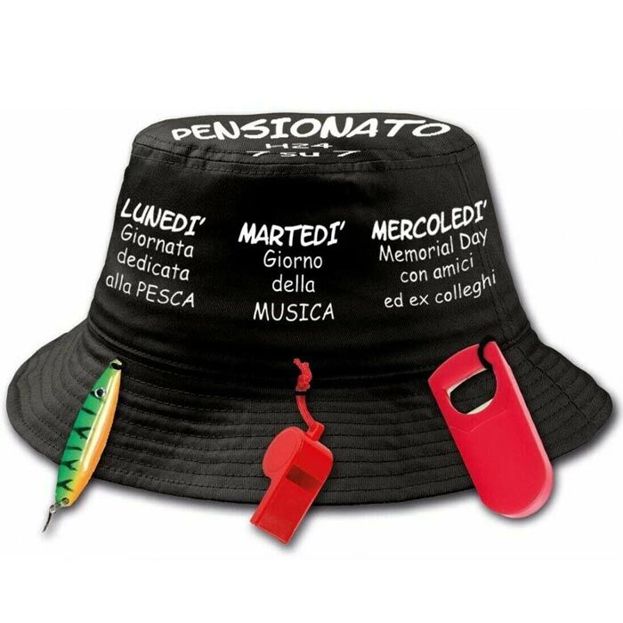 CAPPELLO SCHERZO REGALO PENSIONE DIVERTENTE RIDERE AGENDA2