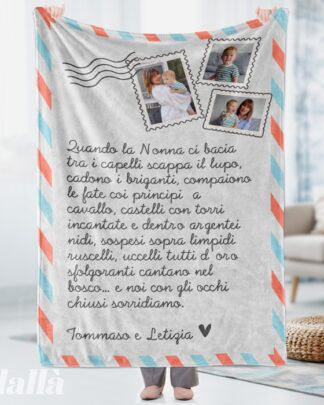 Coperta Pile Cartolina Regalo Nonna 1