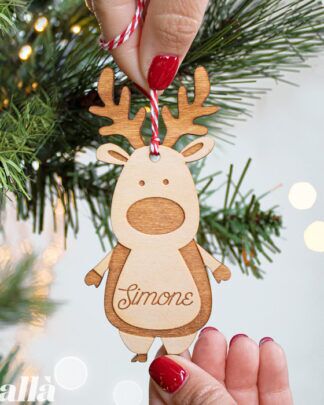 Pallina Natale Forma Renna Personalizzata3