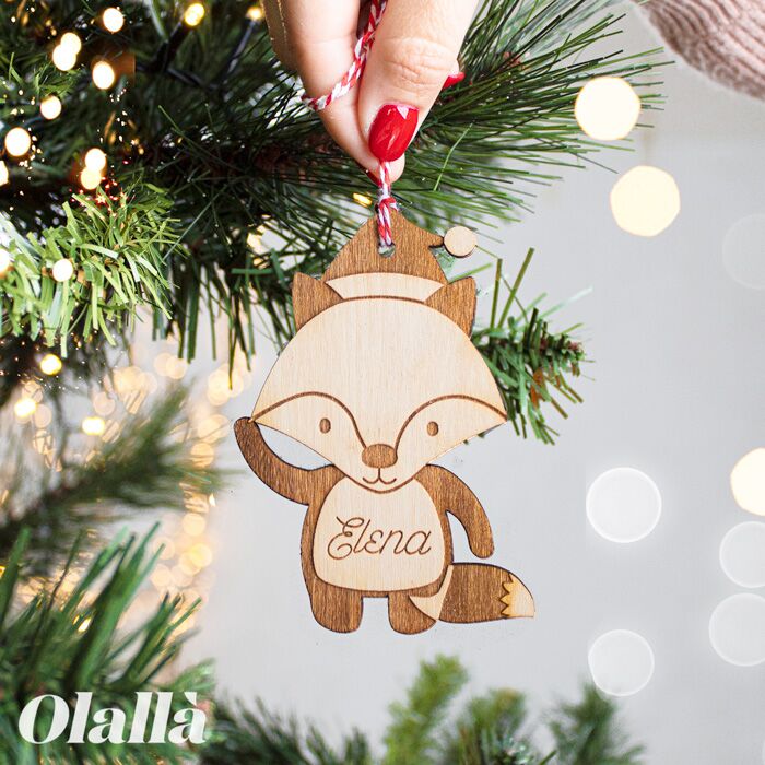 pallina-natale-forma-volpe-procione-personalizzata