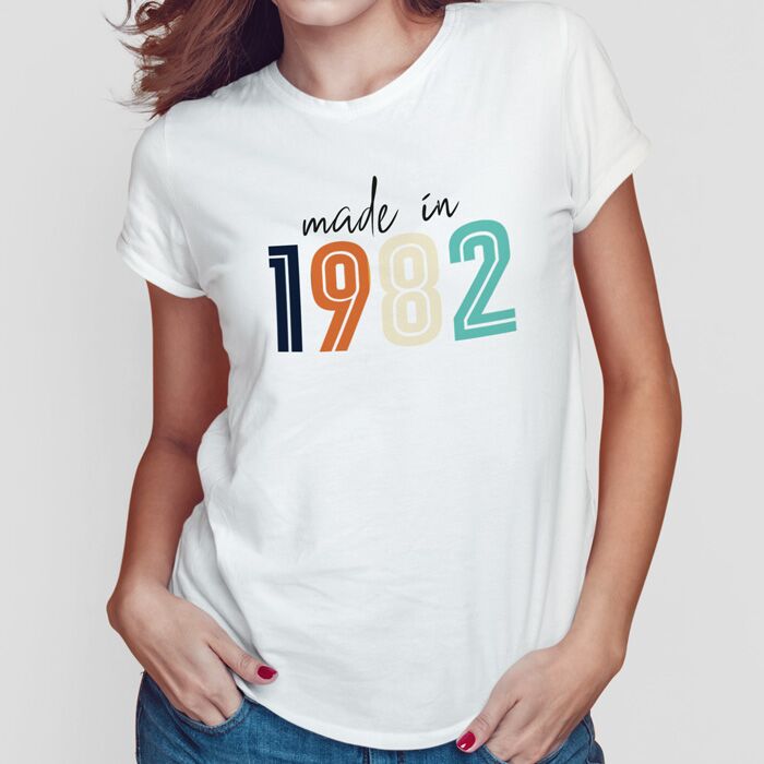 T SHIRT DONNA COMPLEANNO DATA NASCITA