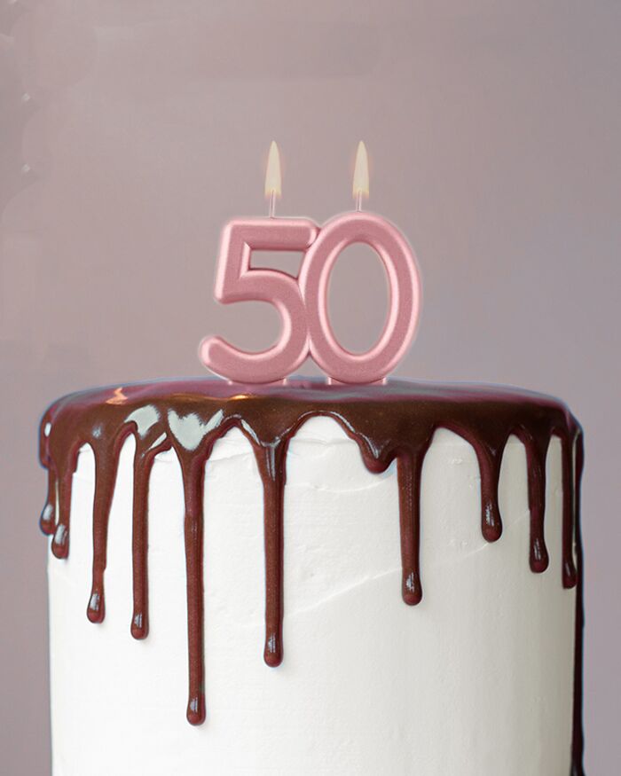Candele-compleanno-rose-gold-metallizzato-8cm---50-anni