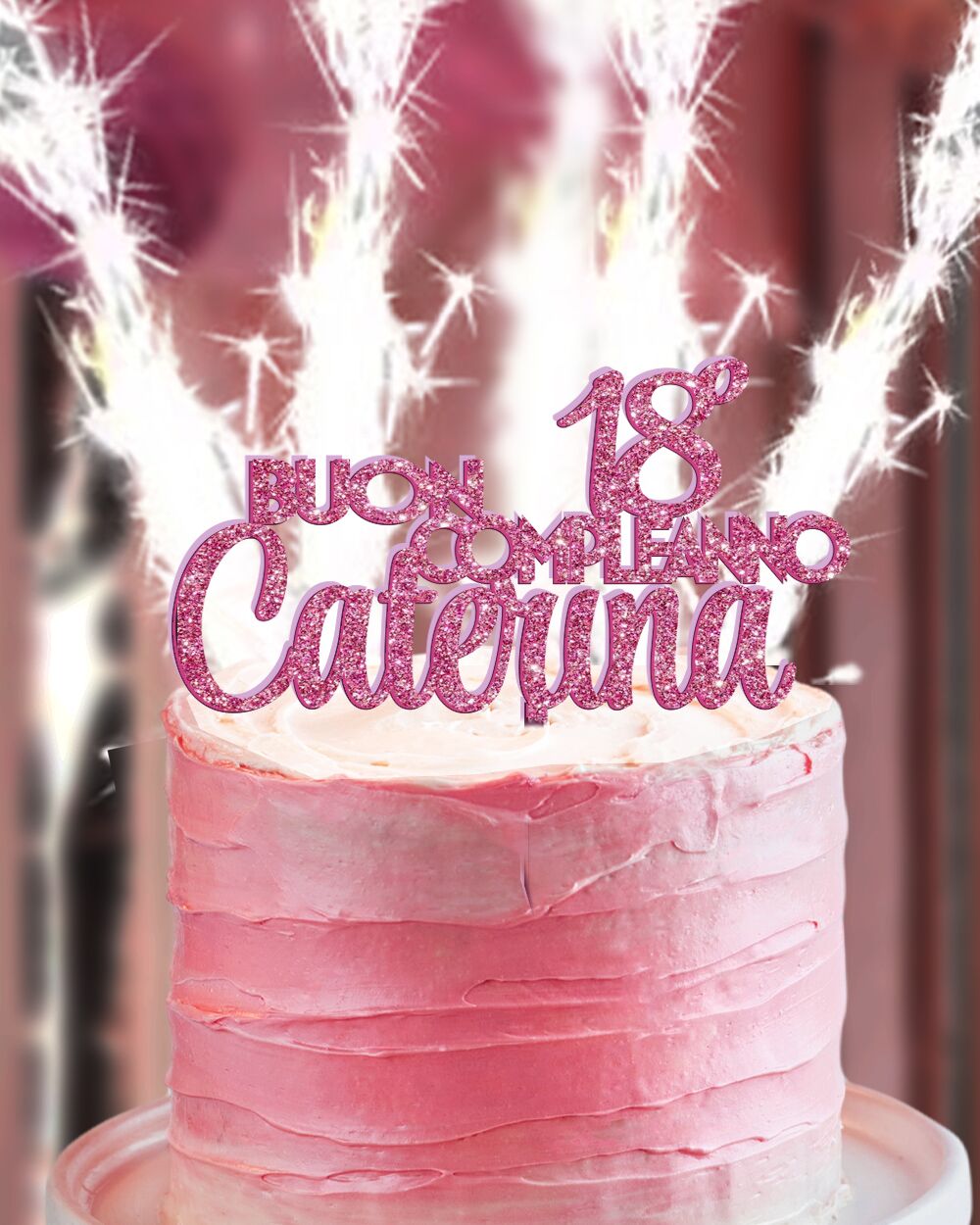 Cake Topper Buon Compleanno Personalizzato 18