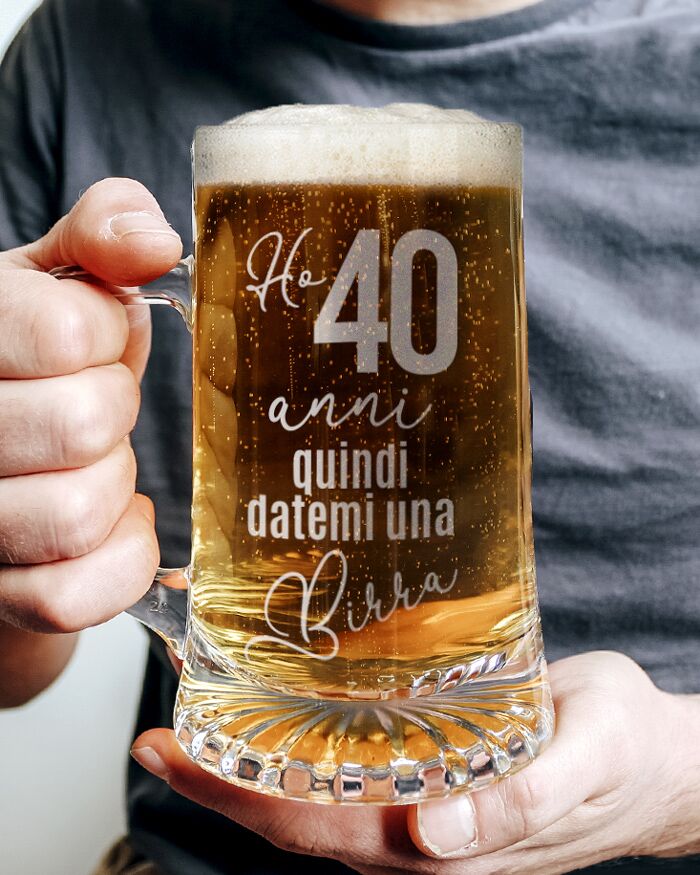 Boccale Birra Personalizzato Regalo 40 Anni 1